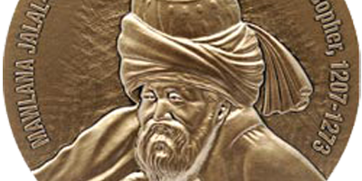 مدال مولانا جلال الدین بلخی شاعر بزرگ همه ی دوران ها
